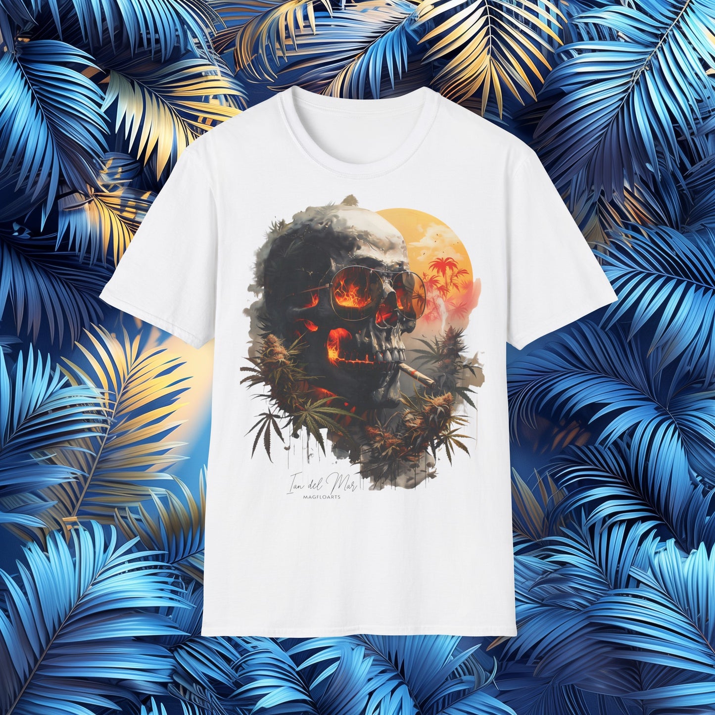 Camiseta Skull Weed Burnhead Weed - Hierba Cáñamo Cannabis