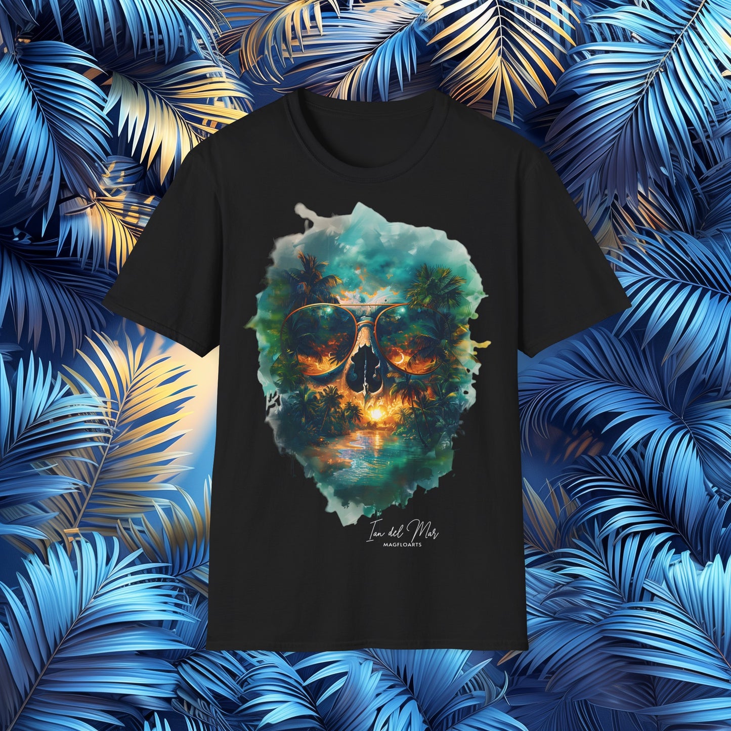 Skull Palm Tropical Gaze T-Shirt – Beach Paradise