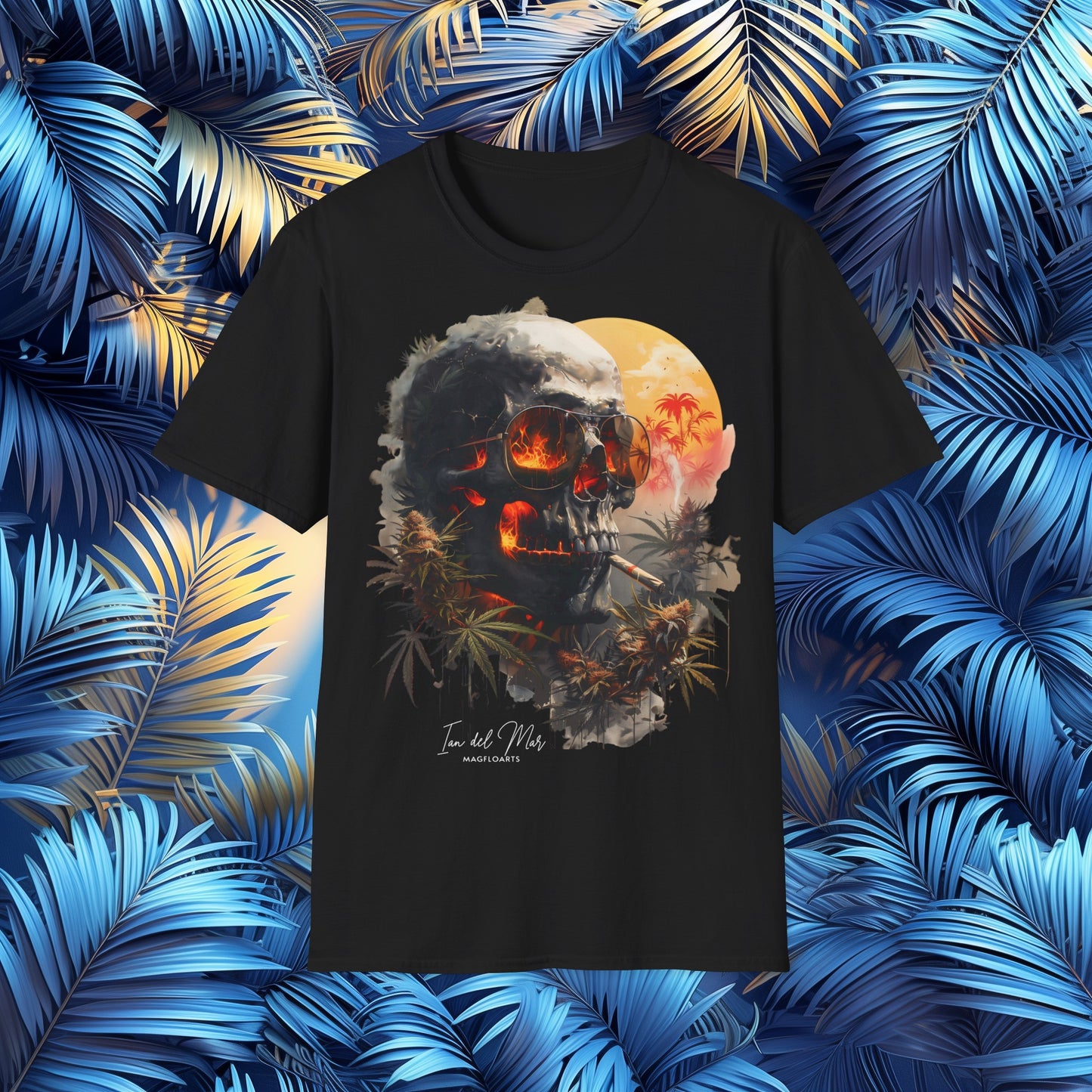 Skull Weed Burnhead Weed T-Shirt - Pot Hemp Cannabis