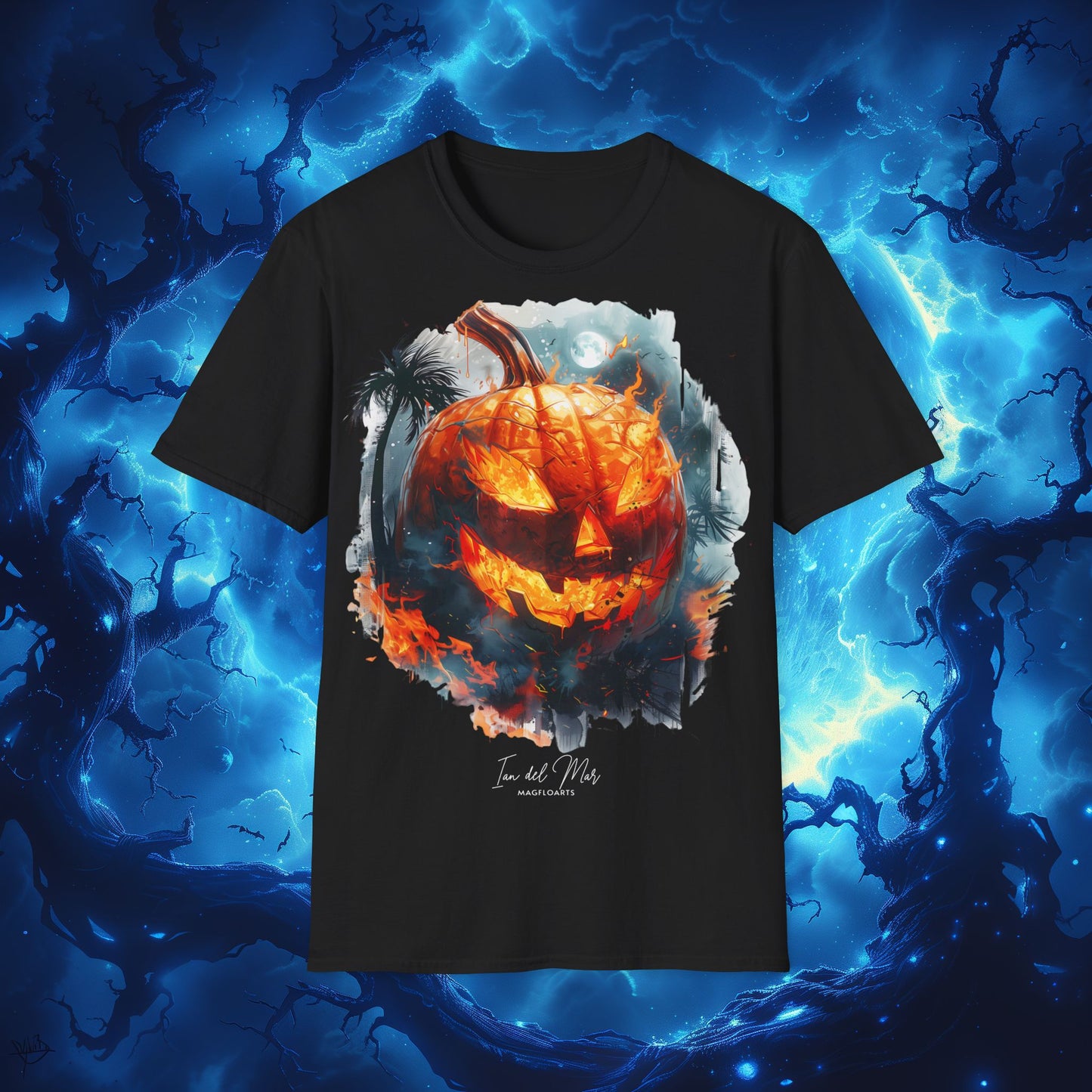 Tropical Nightmare Pumpkin Head T-Shirt - Halloween
