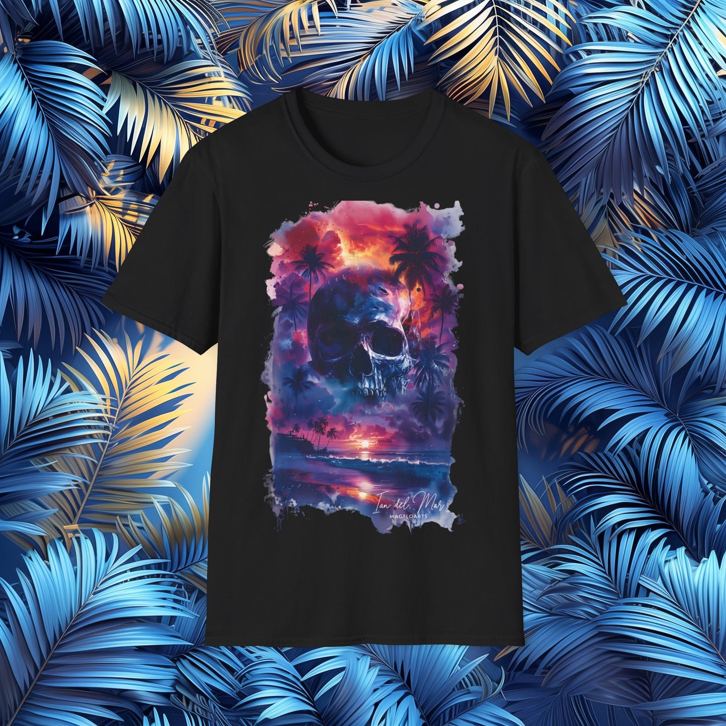 Skull Palm Paradise Shadows T-Shirt – Beach Paradise