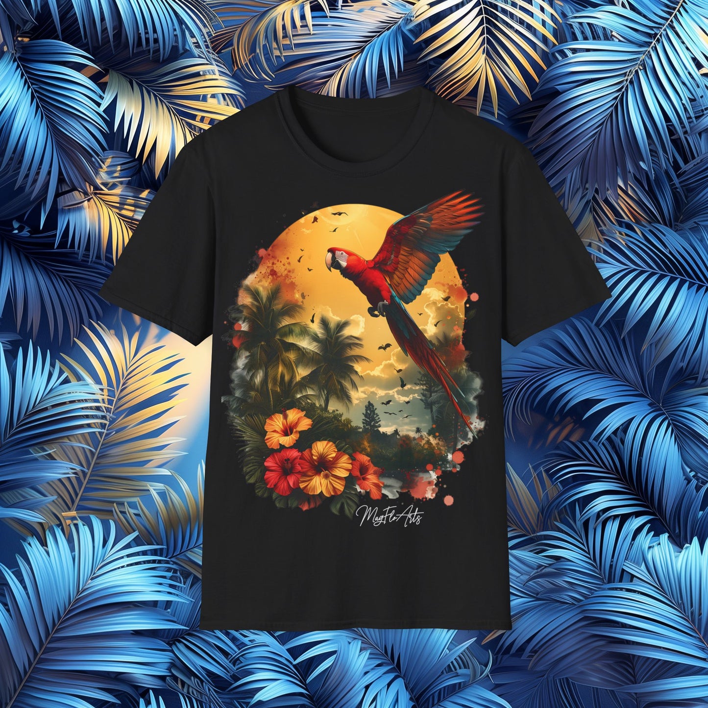 Tropical Flight T-Shirt – Parrots Pirates Caribbean