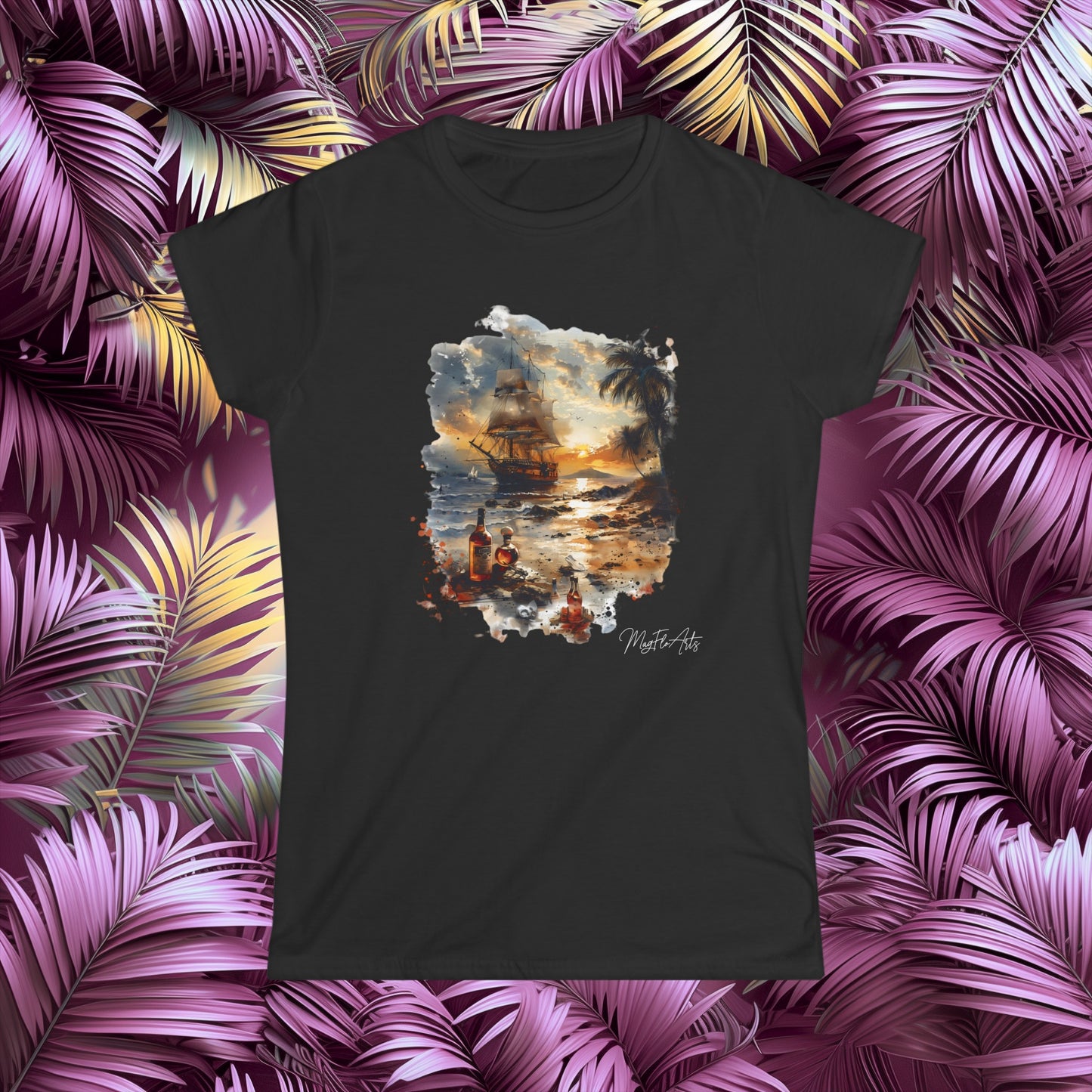 Rum Barrel - Parrots Pirates Caribbean