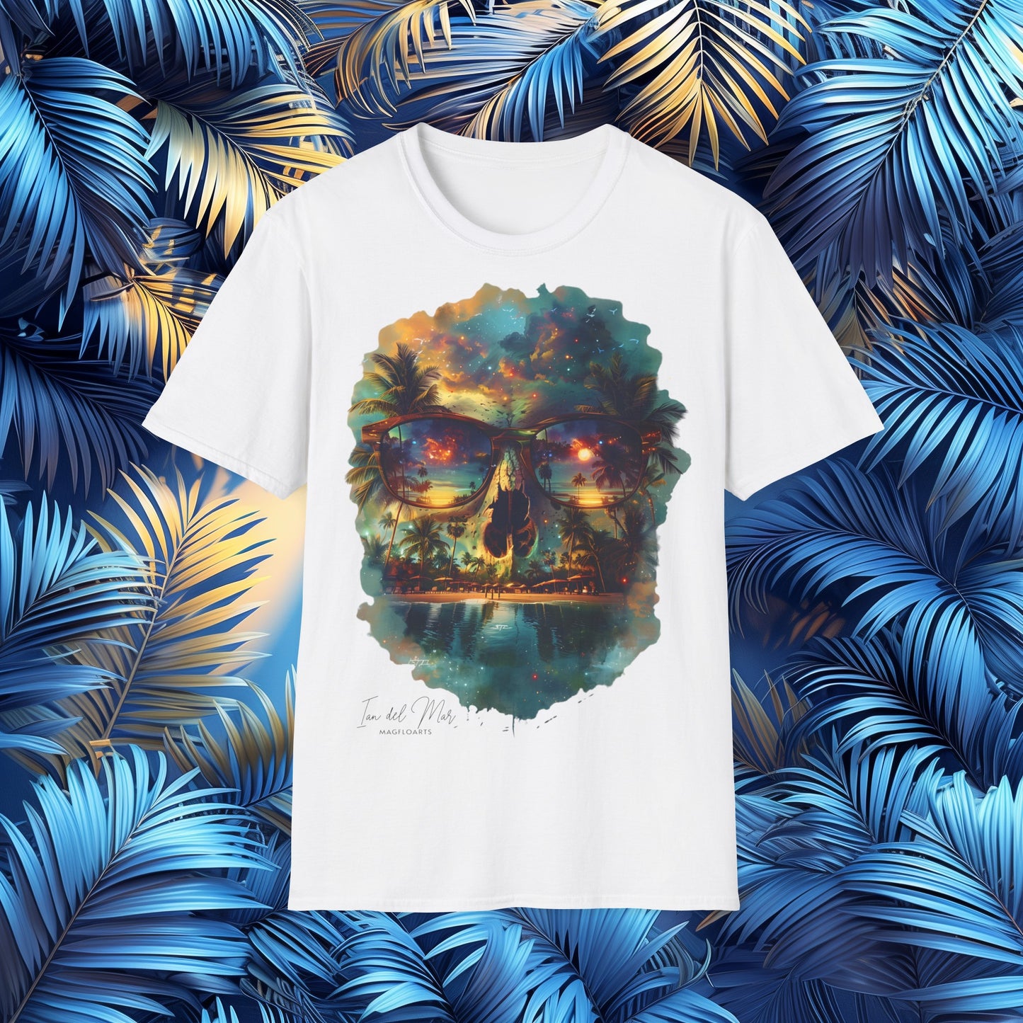 Camiseta Skull Palm Paradise Lenses - Beach Paradise