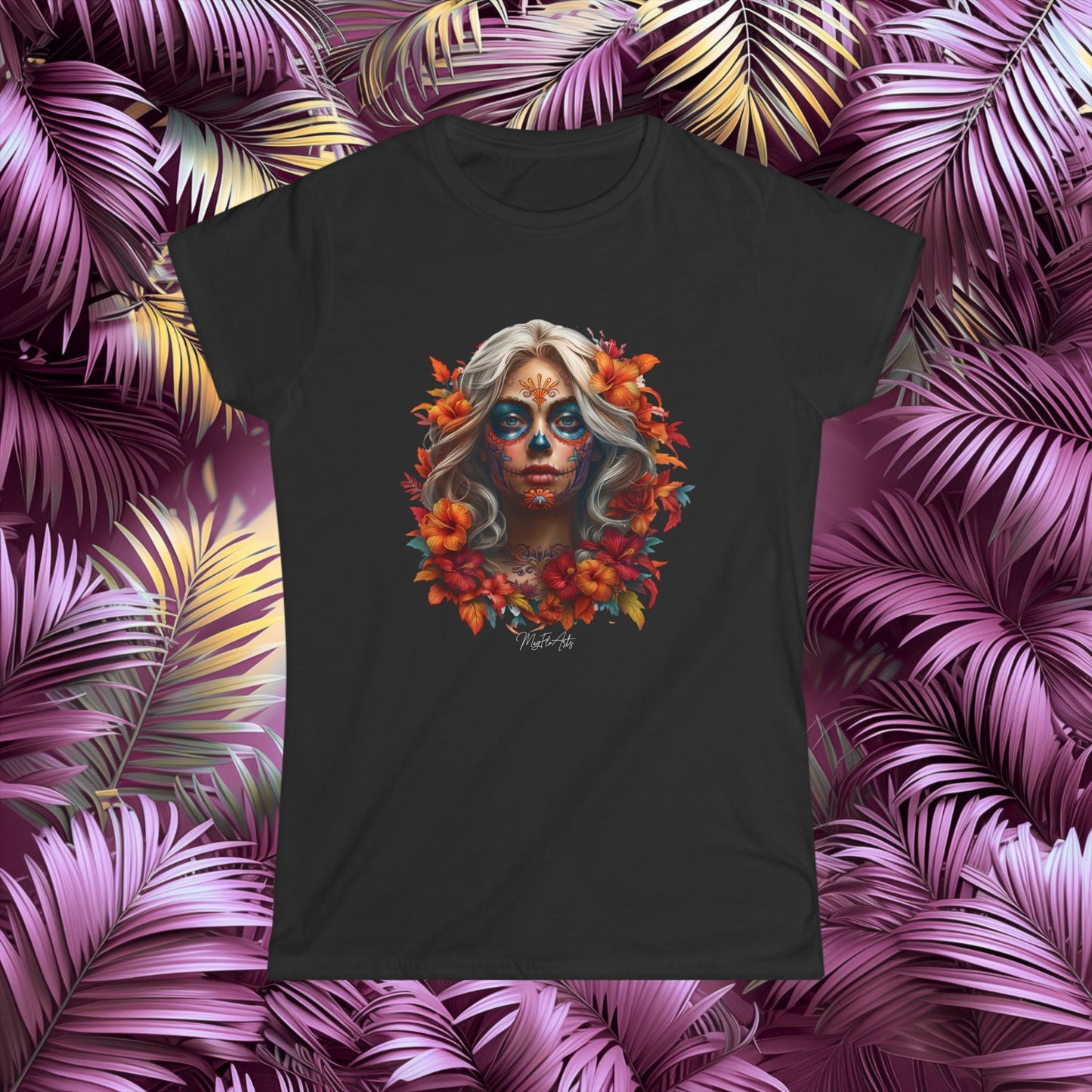 La Catrina Golden T-Shirt - Day of the Dead & Dia de los Muertos