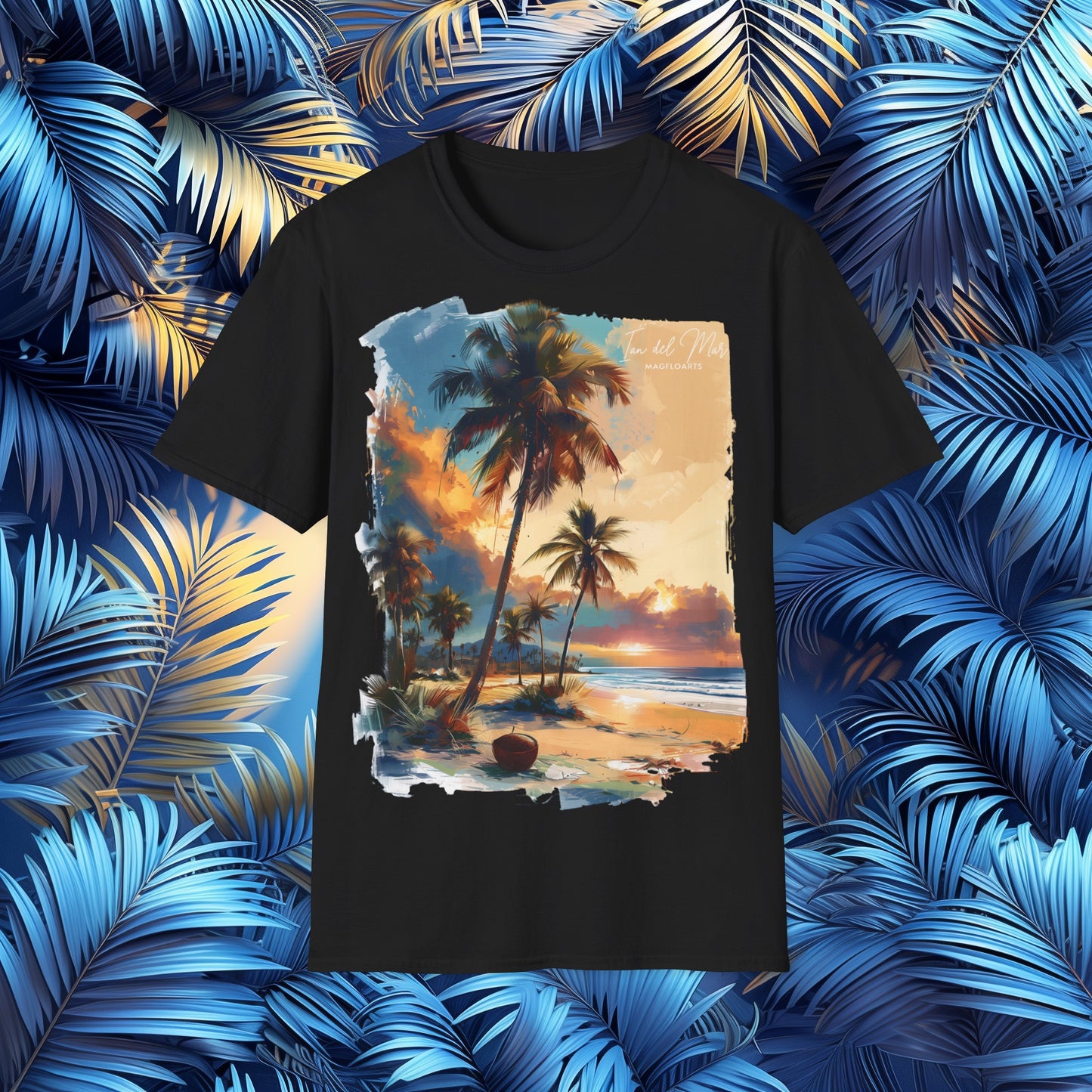 Palm Azure Retreat T-Shirt – Beach Paradise
