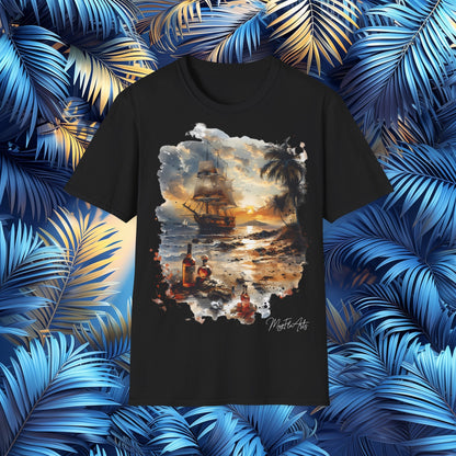Camiseta Barril de Ron - Loros Piratas Caribeños
