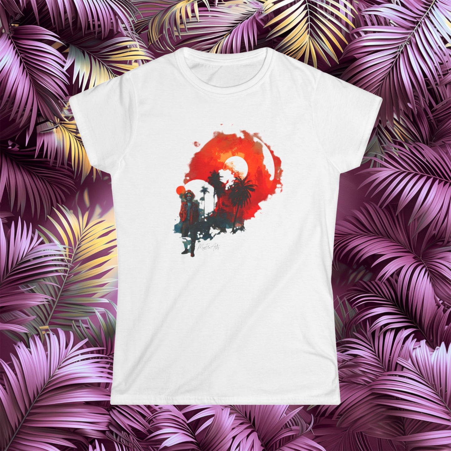 Koszulka La Catrina Sunset Street Style - Dzień Zmarłych i Dia de los Muertos
