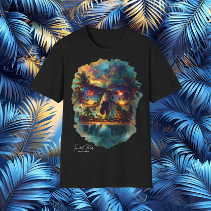 Camiseta Skull Palm Paradise Lenses - Beach Paradise